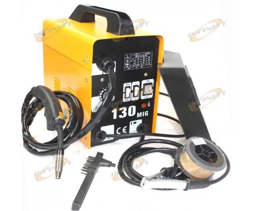 120AMP MIG 130 220V Flux Core Welding Machine Welder Spool Wire Auto Feed + Fan